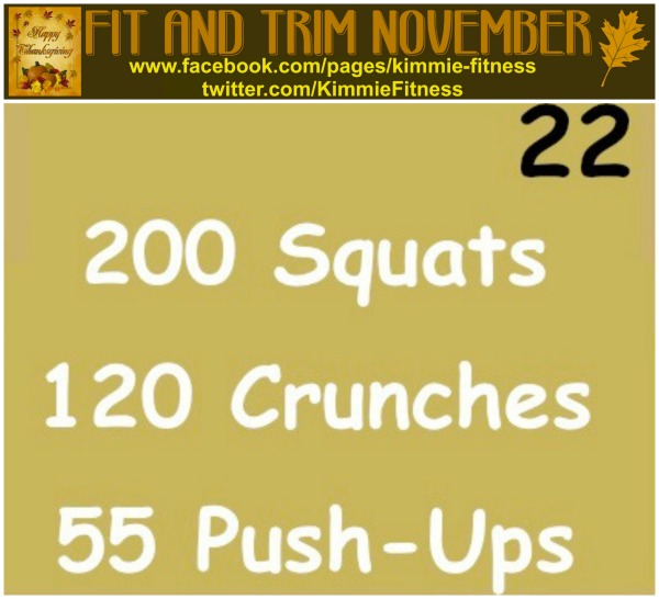 30 Day Fit and Trim Challenge - Day 22