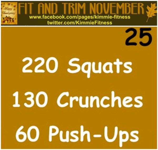 30 Day Fit and Trim Challenge - Day 25