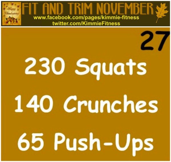 30 Day Fit and Trim Challenge - Day 27