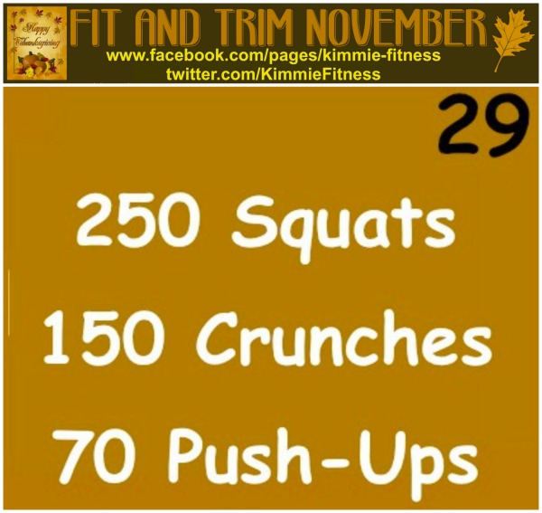 30 Day Fit and Trim Challenge - Day 29